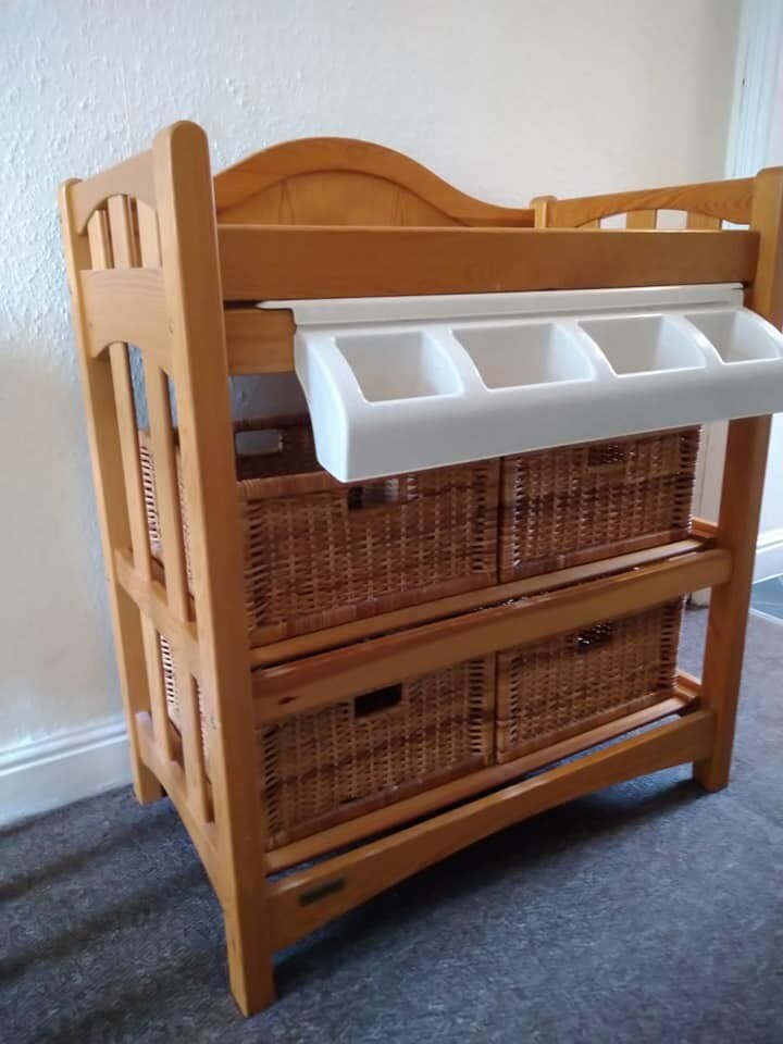 baby changing table basket